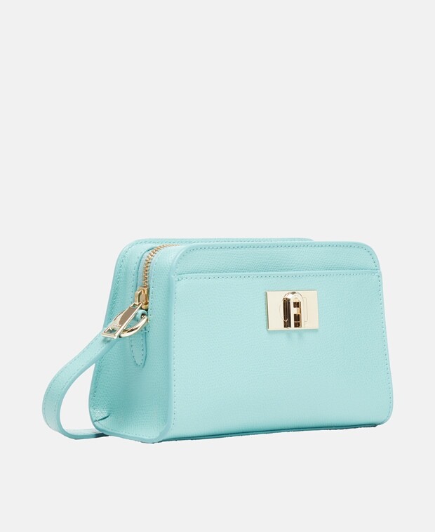

Кожаная сумка-мессенджер Furla, зеленый