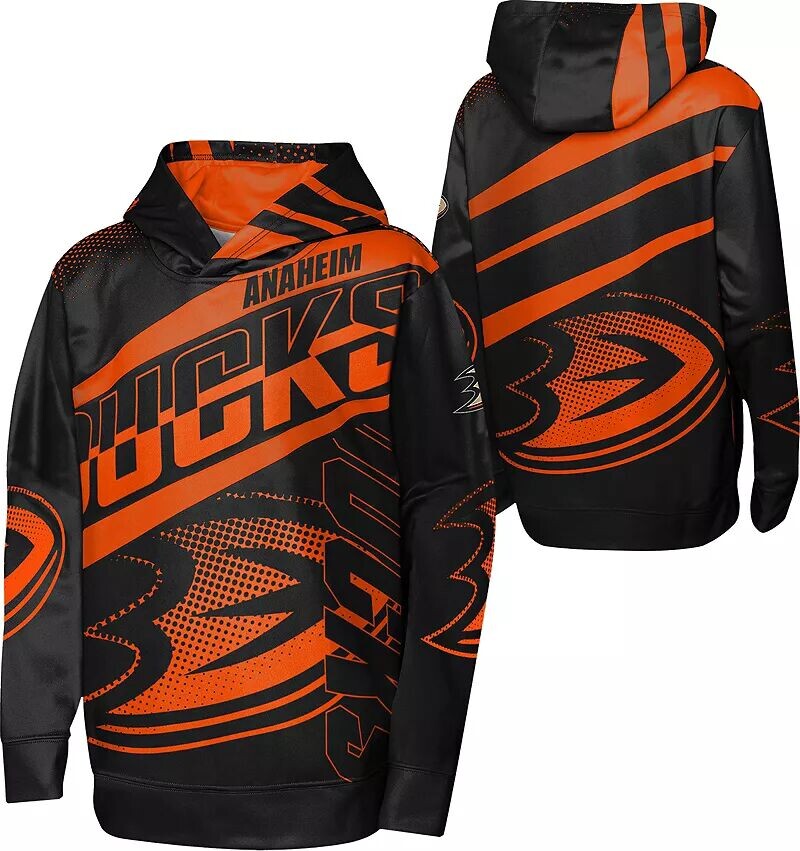 

Outerstuff НХЛ Молодежный пуловер с капюшоном Anaheim Ducks Home Ice Black