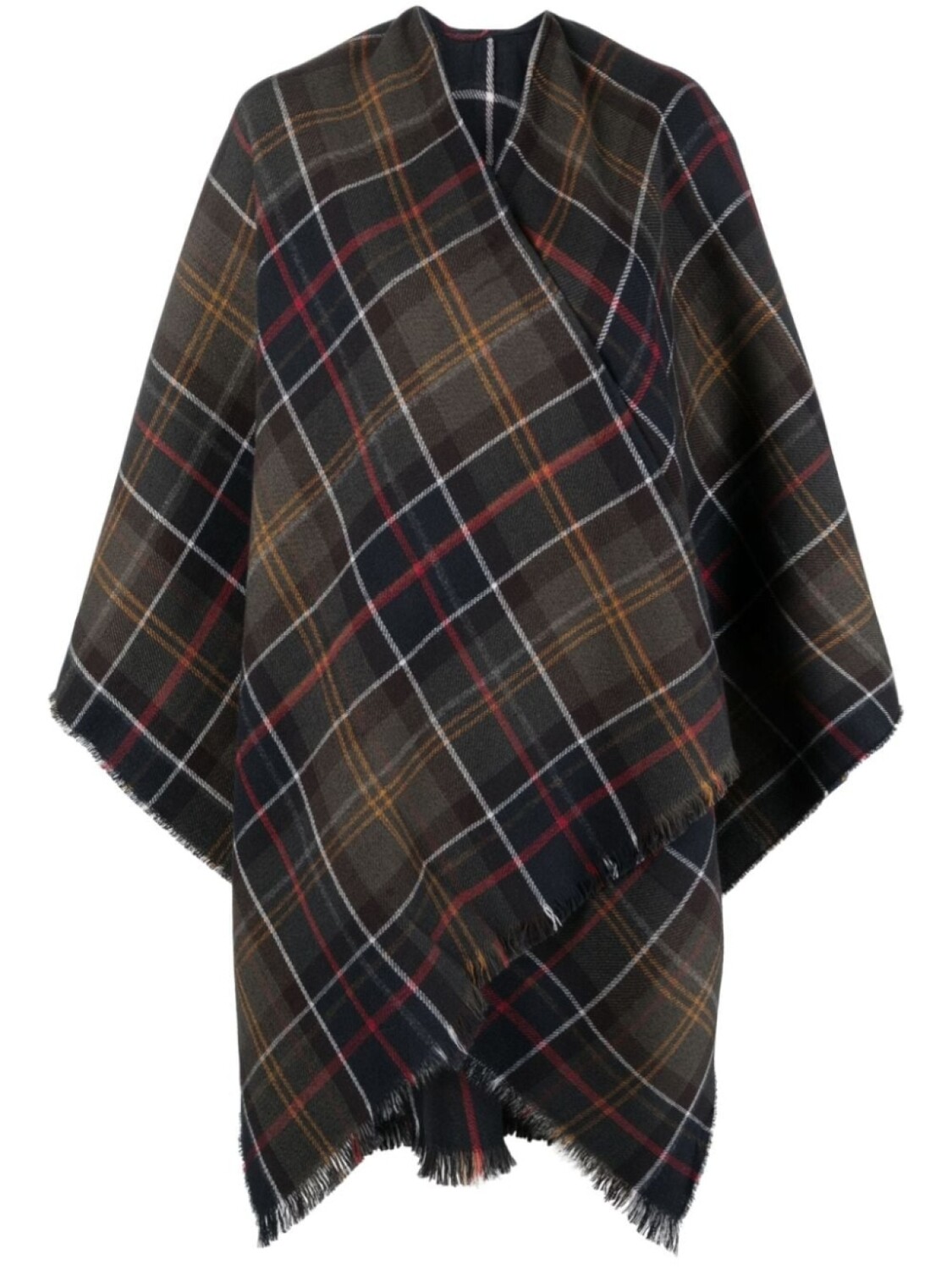 

Barbour пончо Montieth в клетку, зеленый