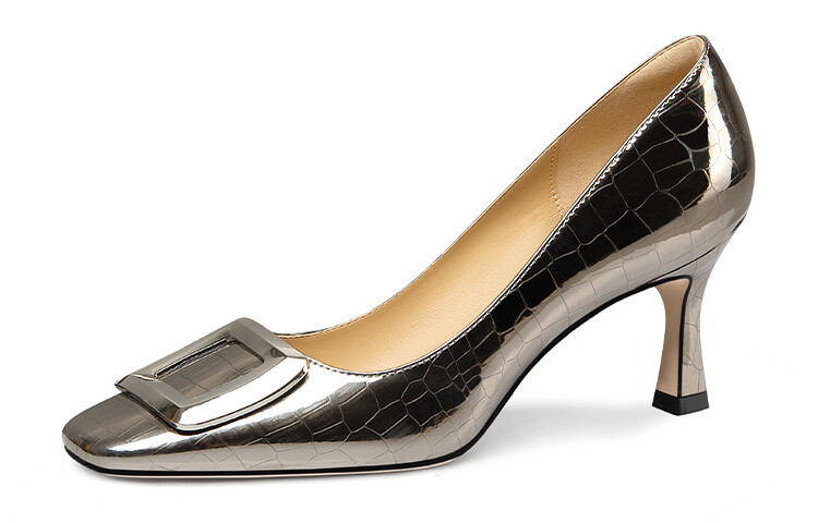 

Туфли женские на высоком каблуке Gunmetal Lily Wei, цвет Gun color [heel height 7cm]