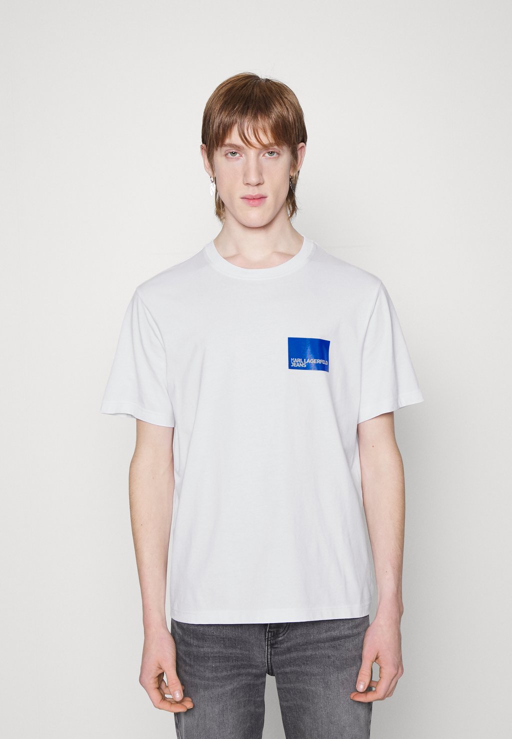 футболка с принтом REGULAR SHORT SLEEVE LOGO Karl Lagerfeld, белый