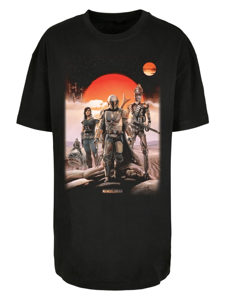 

Футболка F4NT4STIC Oversized Boyfriend Tee Star Wars The Mandalorian Warriors, черный