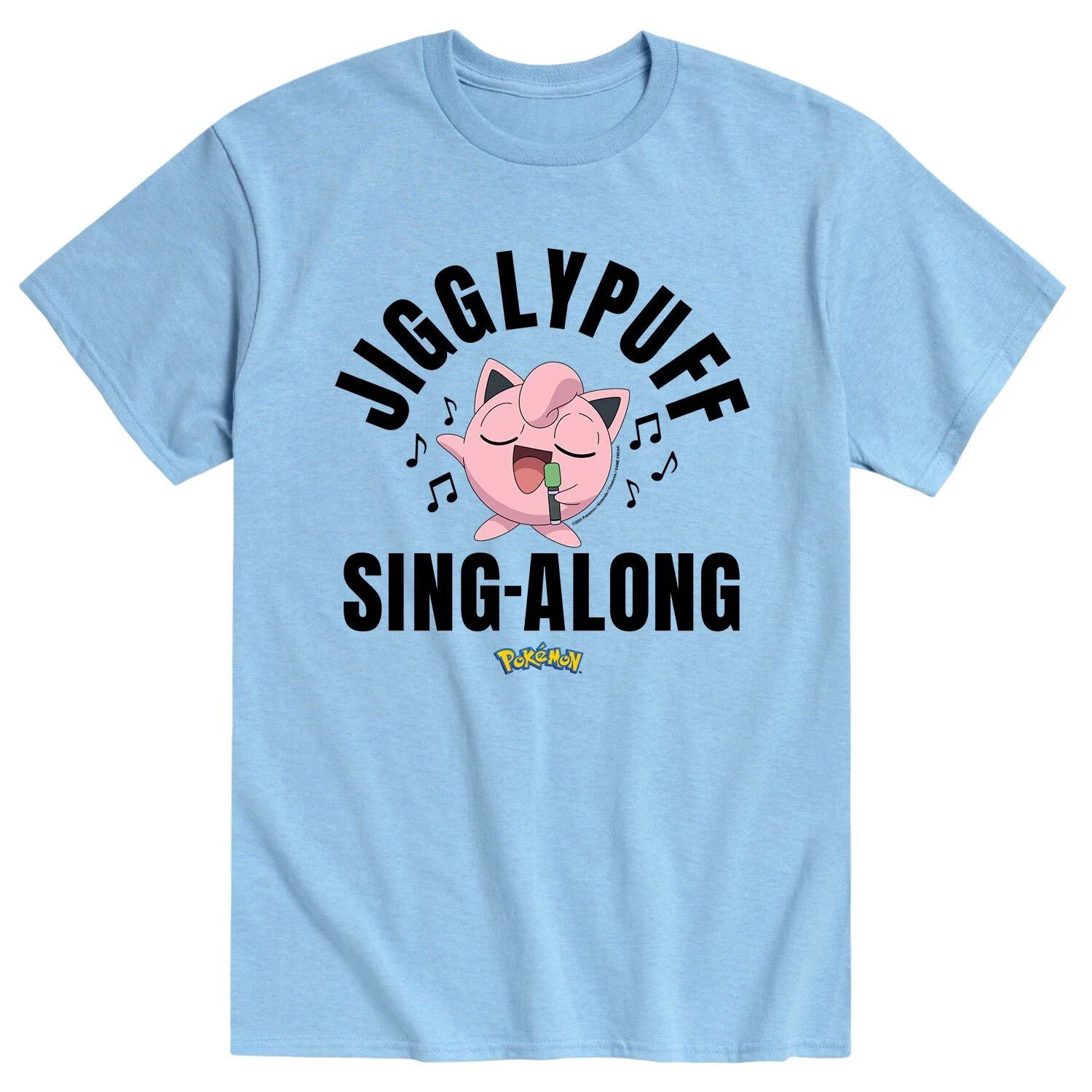 

Мужская футболка с надписью Pokémon Jigglypuff Sing-Along Licensed Character