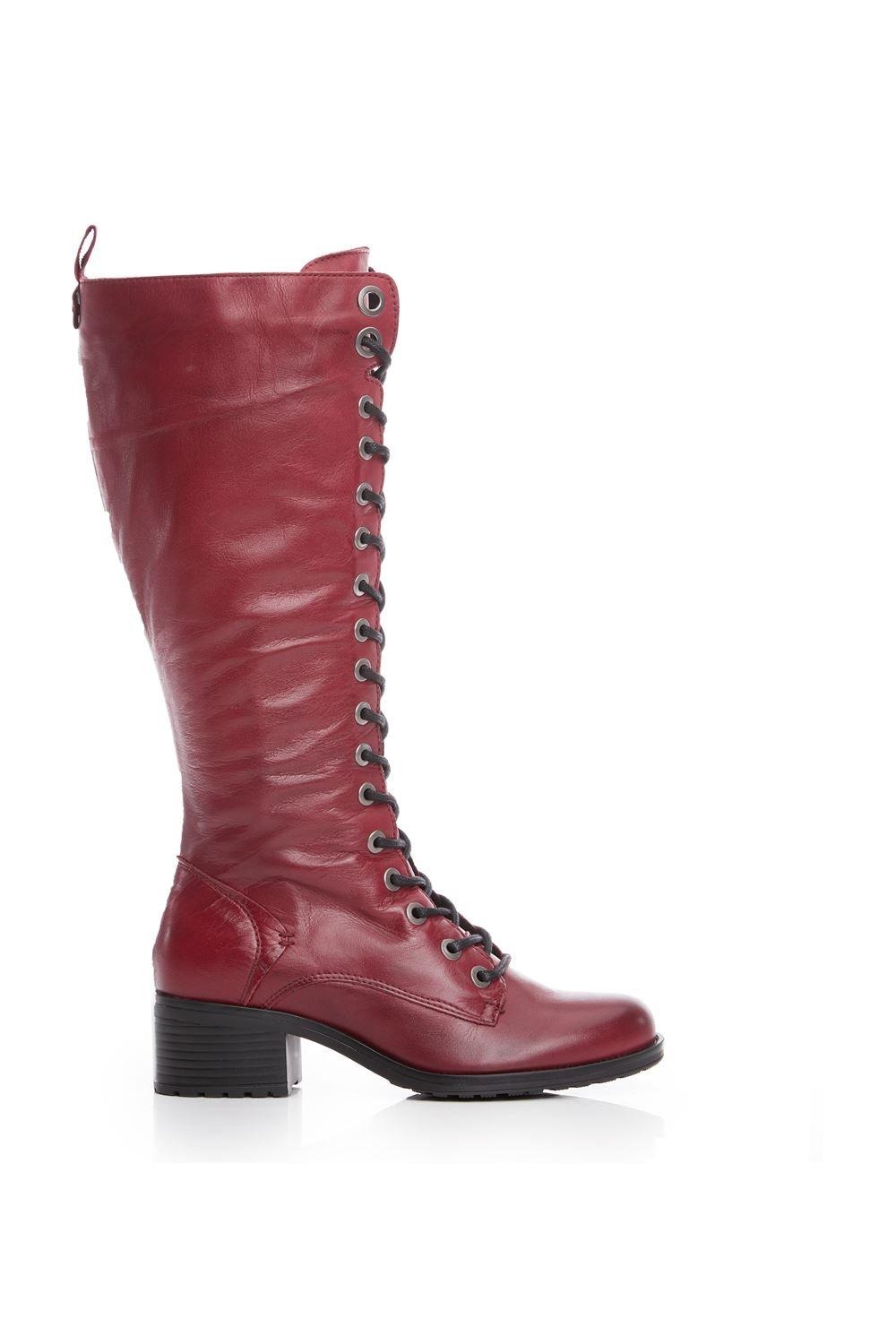 Кожаные ботинки на каблуке 'Hailey' Moda In Pelle, красный ботинки дерби кожаные на шнуровке 36 черный