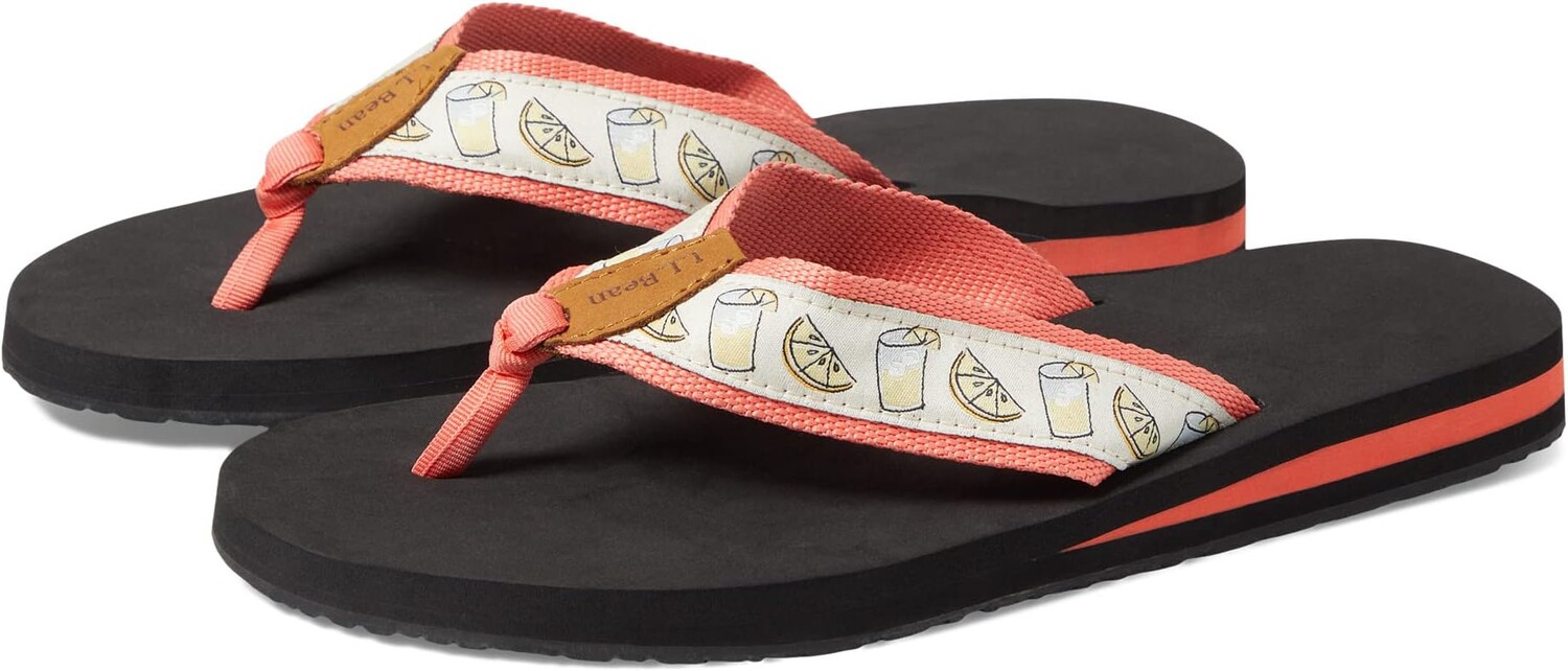 Шлепанцы Classic Maine Isle Flip-Flop 3 Motif L.L.Bean, цвет Ember/Lemonade