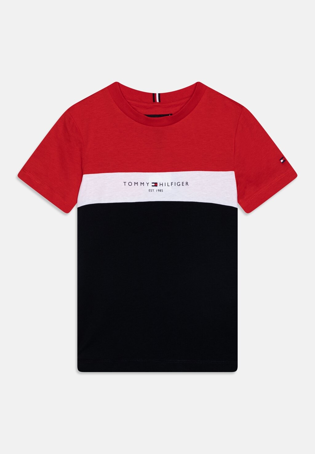 Футболка с принтом ESSENTIAL TEE Tommy Hilfiger, цвет desert sky/fierce red