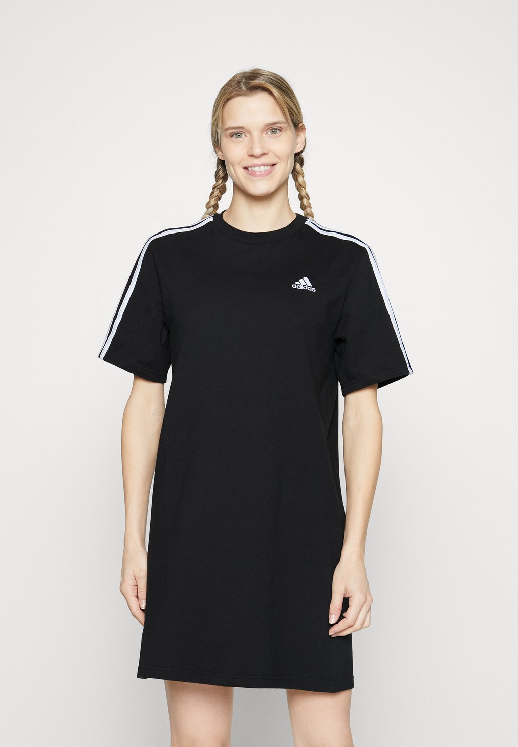 Платье из джерси Adidas, черный