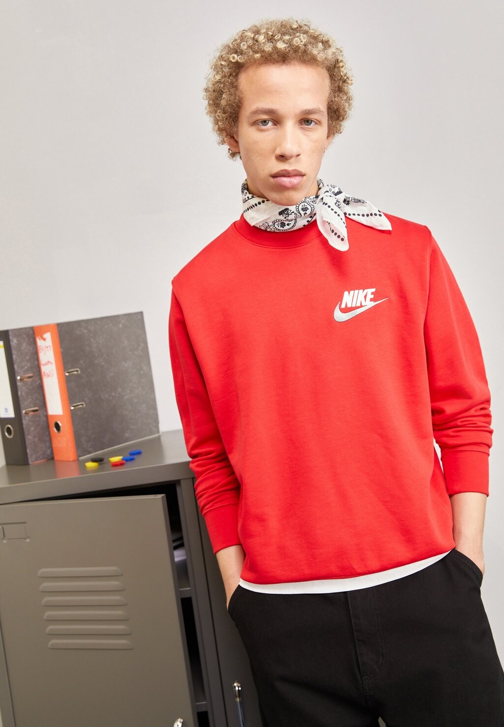 

Толстовка M NK CLUB+ FT CREW LBR Nike, университетский красный
