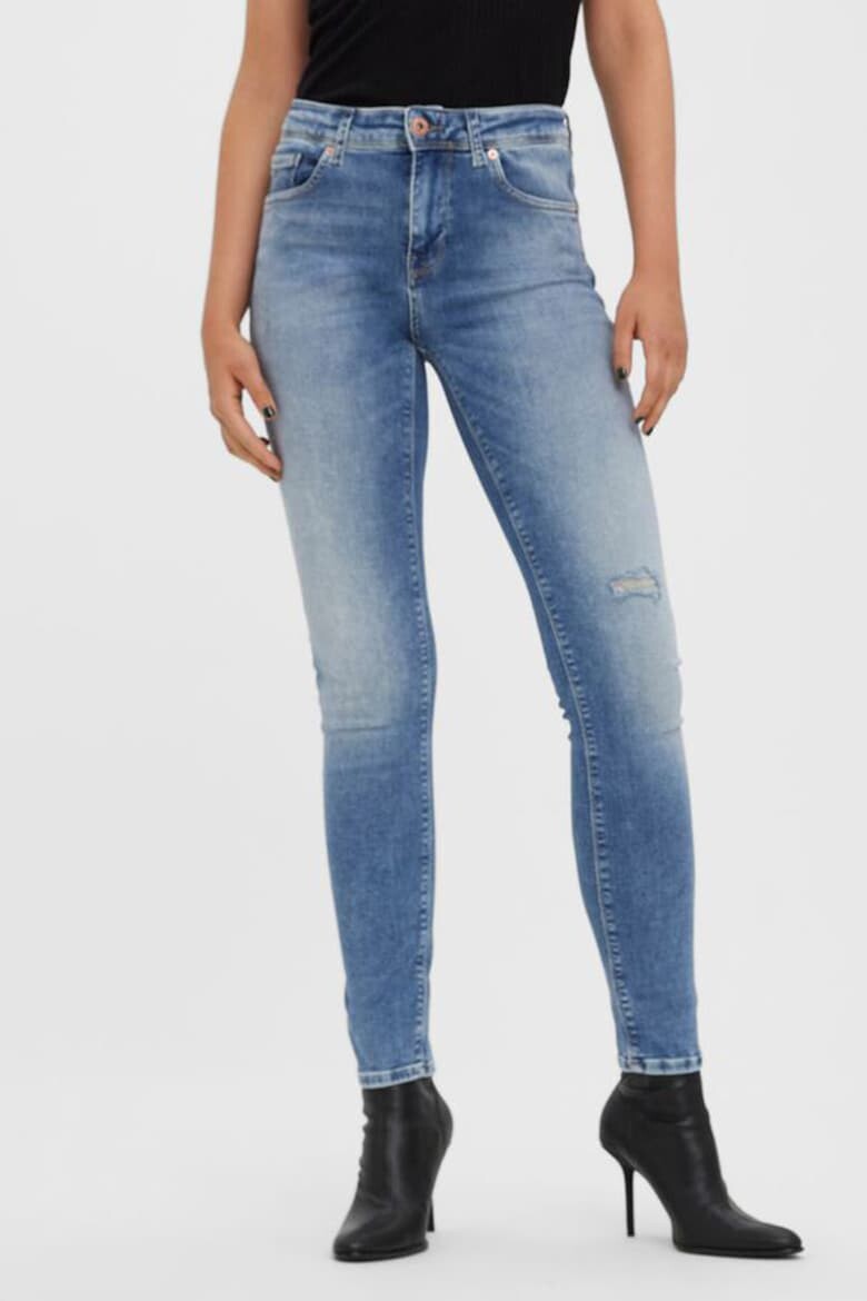 

Джинсы скинни с потертым эффектом Vero Moda, синий