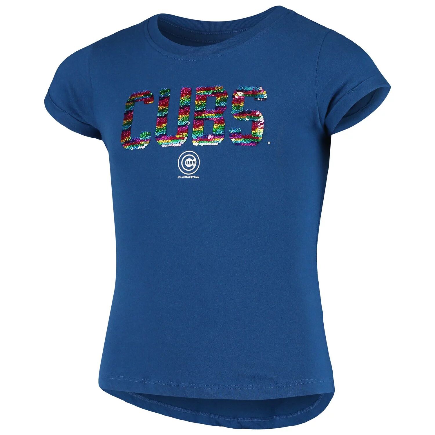 

Молодежная футболка New Era Royal Chicago Cubs с блестками для девочек New Era