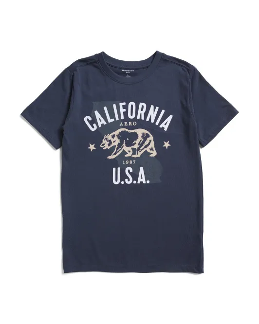 

Футболка с рисунком Big Boys Bear California Aeropostale Kids, синий