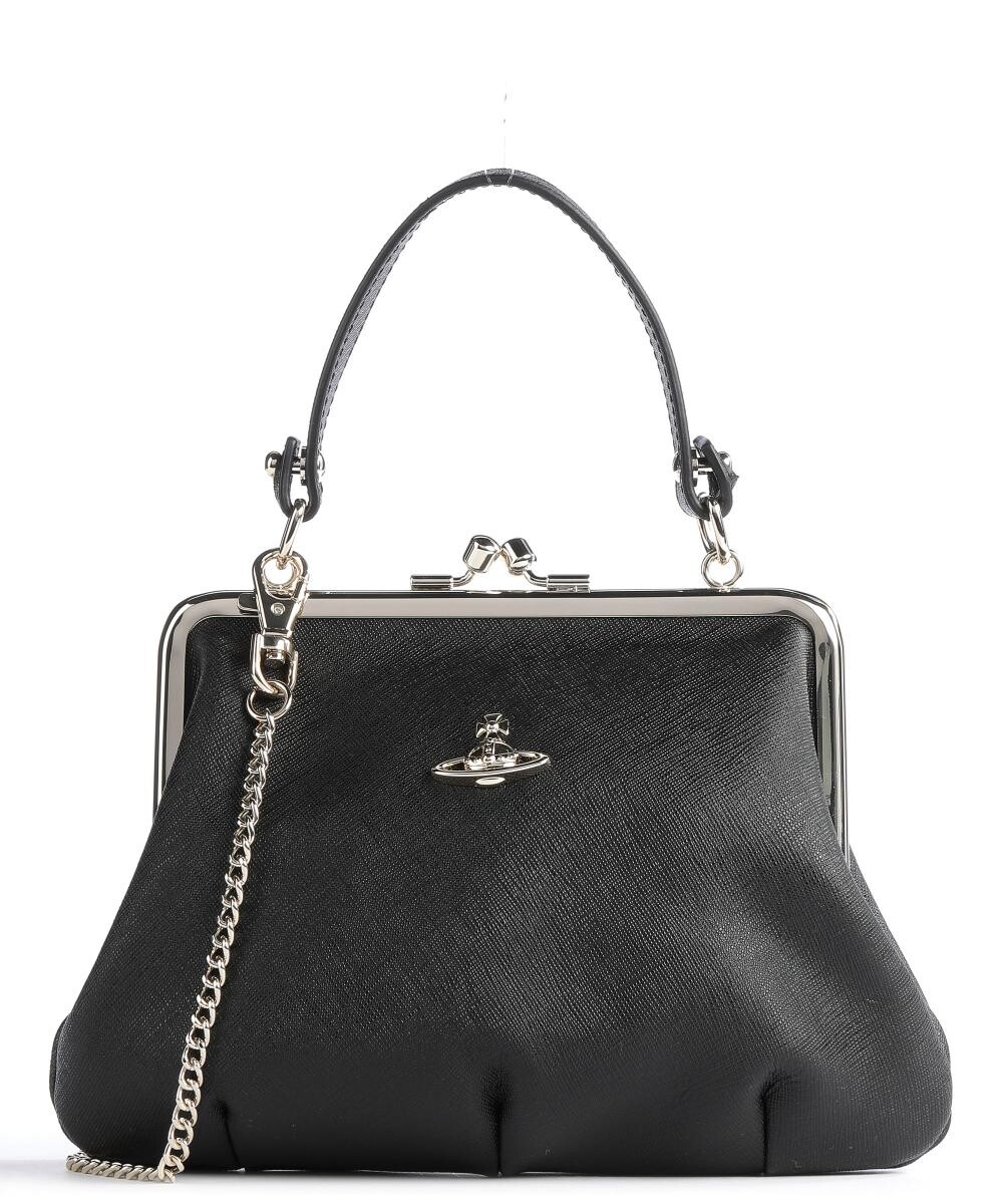 

Сумочка Granny из яловой кожи Saffiano Vivienne Westwood, черный