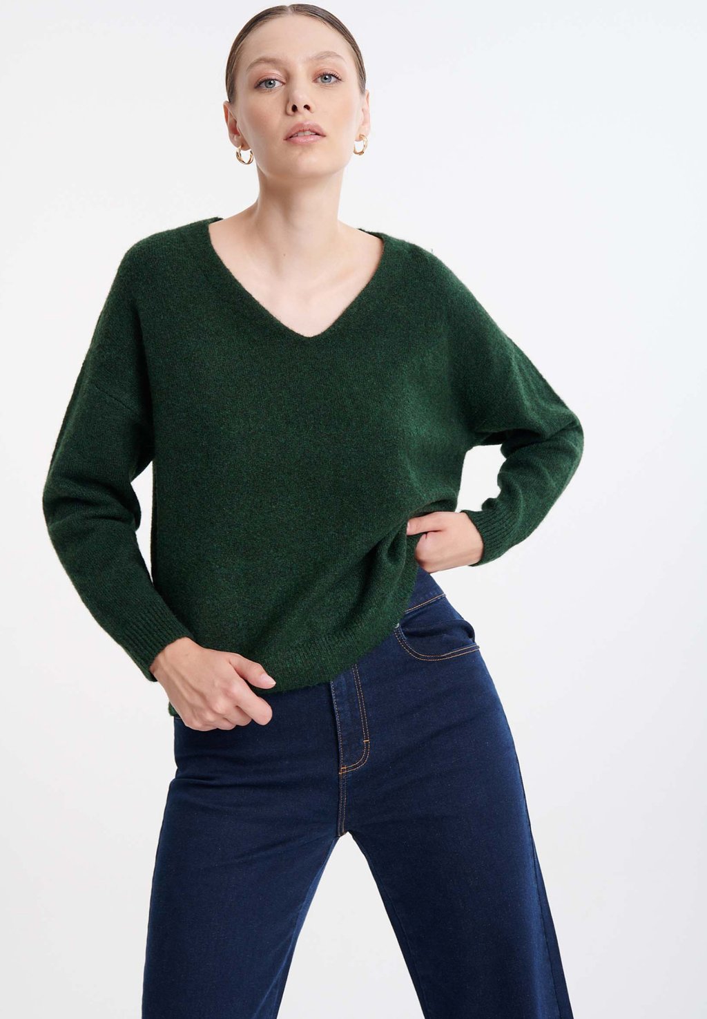Вязаный свитер Greenpoint, цвет dark green