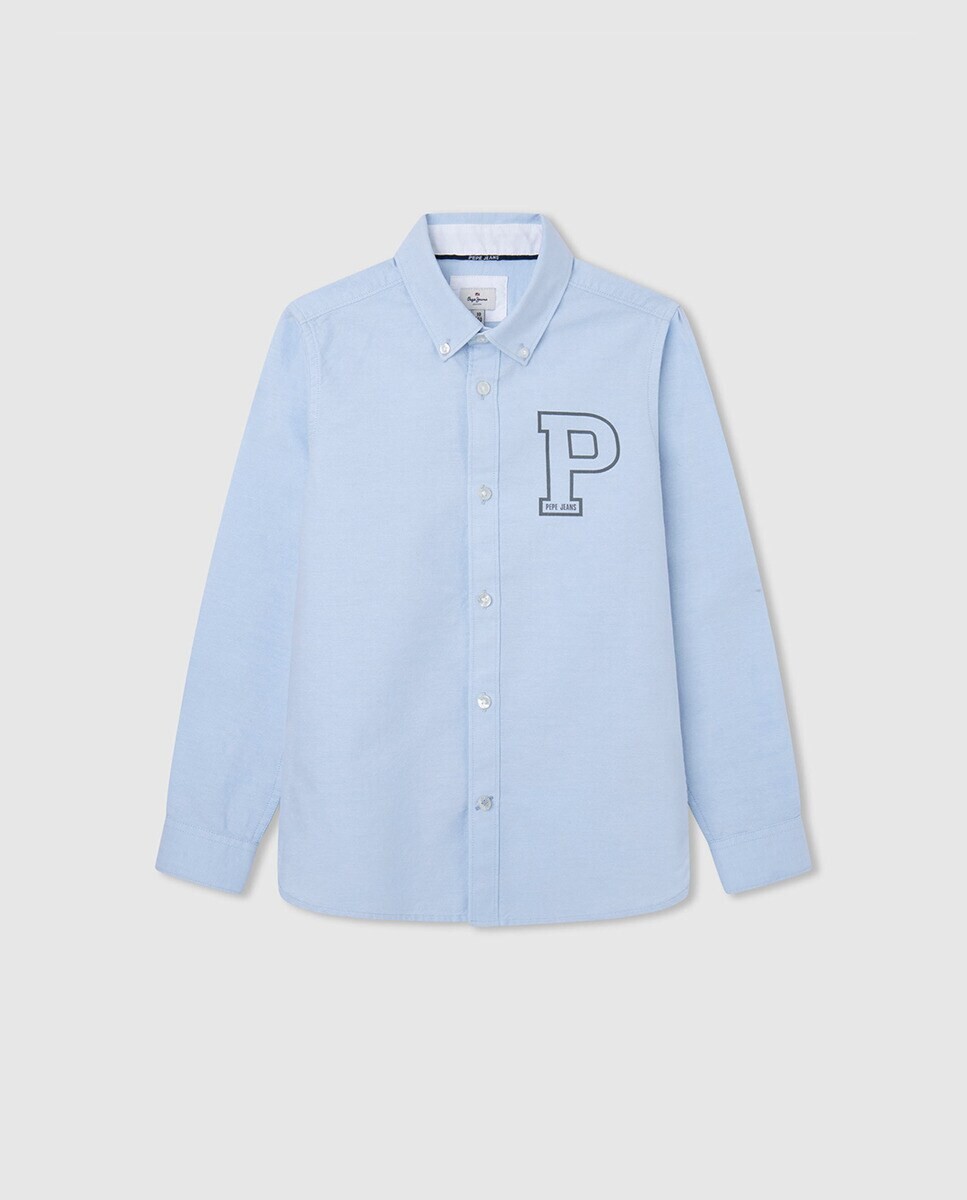 

Рубашка для мальчика с длинным рукавом Pepe Jeans, светло-синий