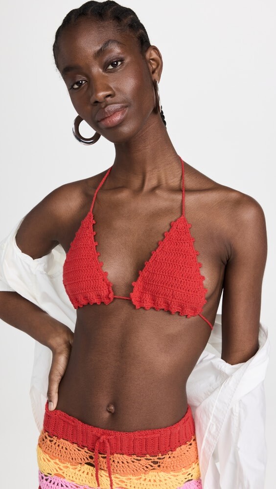 

Топ Elexiay Gaia Crochet, красный