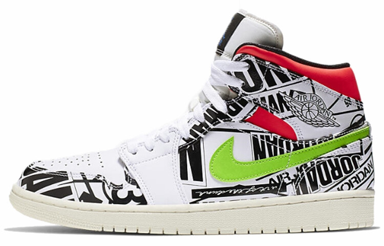 

Логотипы Air Jordan 1 Mid по всей поверхности