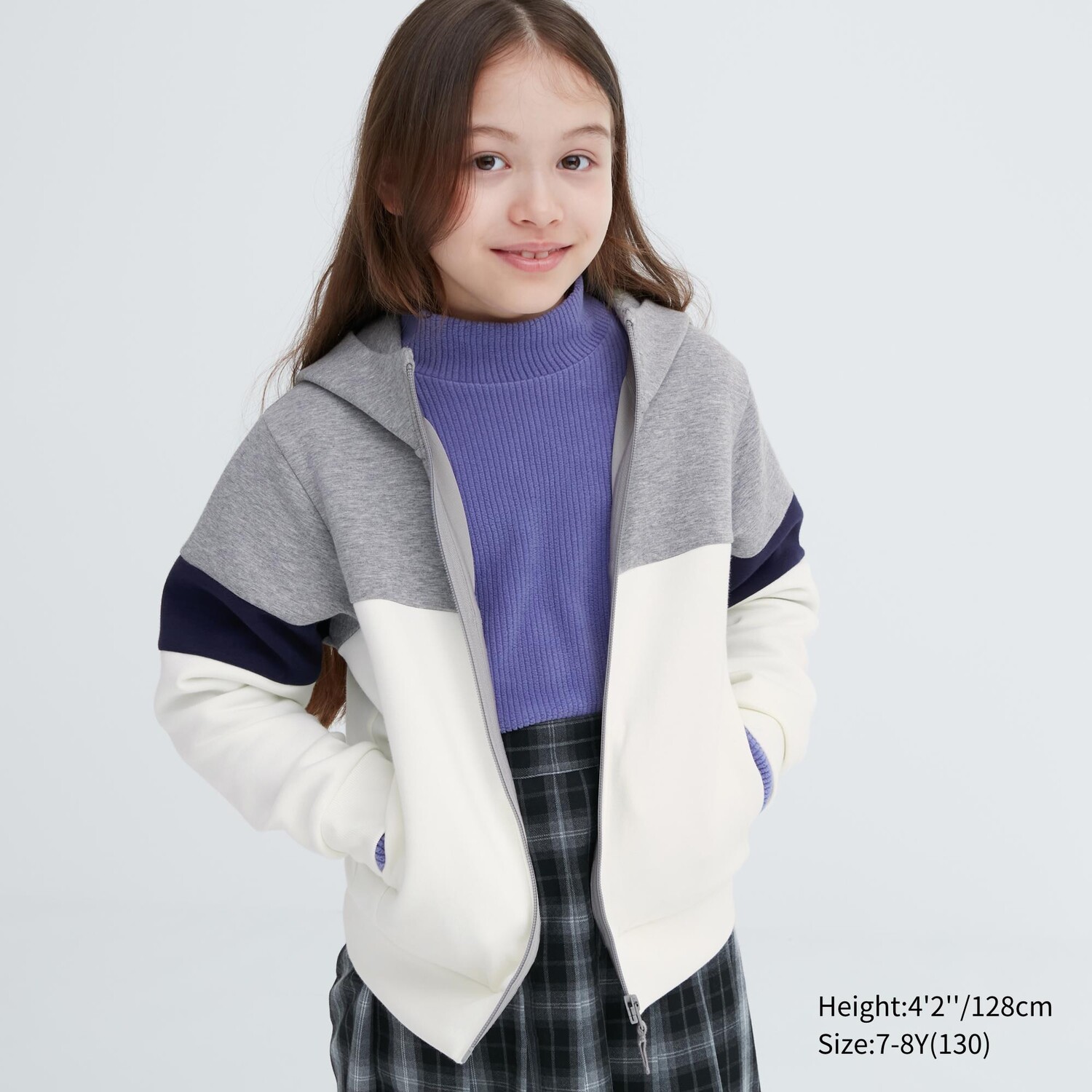 

Детская ультра-эластичная толстовка на молнии DRY Sweat Uniqlo, серый