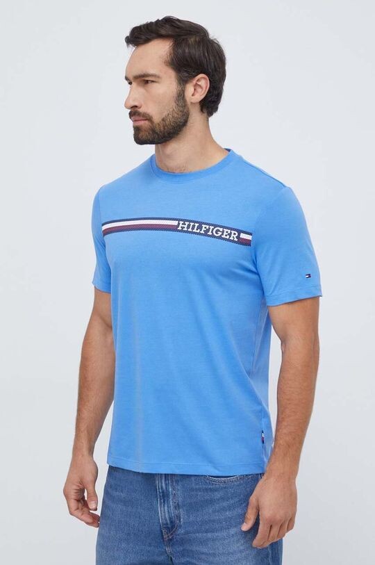 

Хлопковая футболка Tommy Hilfiger, синий