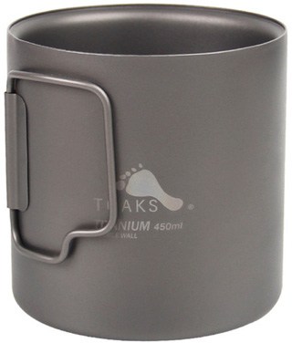 Титановая чашка с двойными стенками, 450 мл TOAKS, серый цена и фото