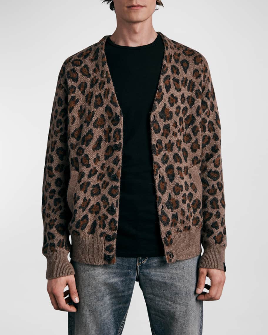

Мужской свитер-кардиган Winslow Mohair с леопардовым принтом Rag & Bone
