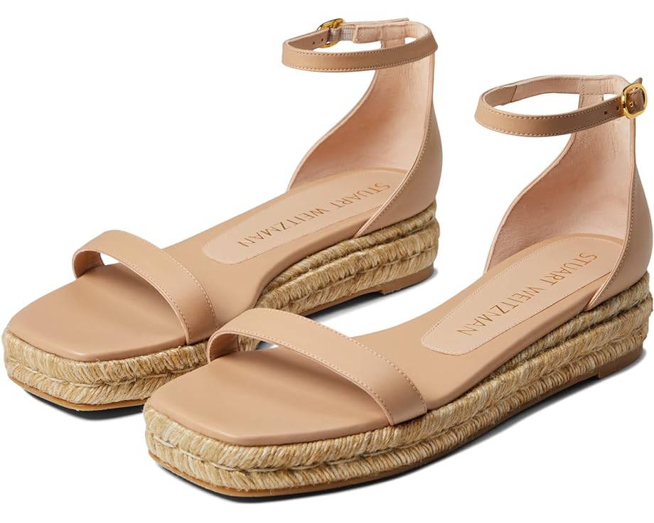 

Сандалии Stuart Weitzman Nudistcurve Espadrille Flat Sandal, цвет Adobe