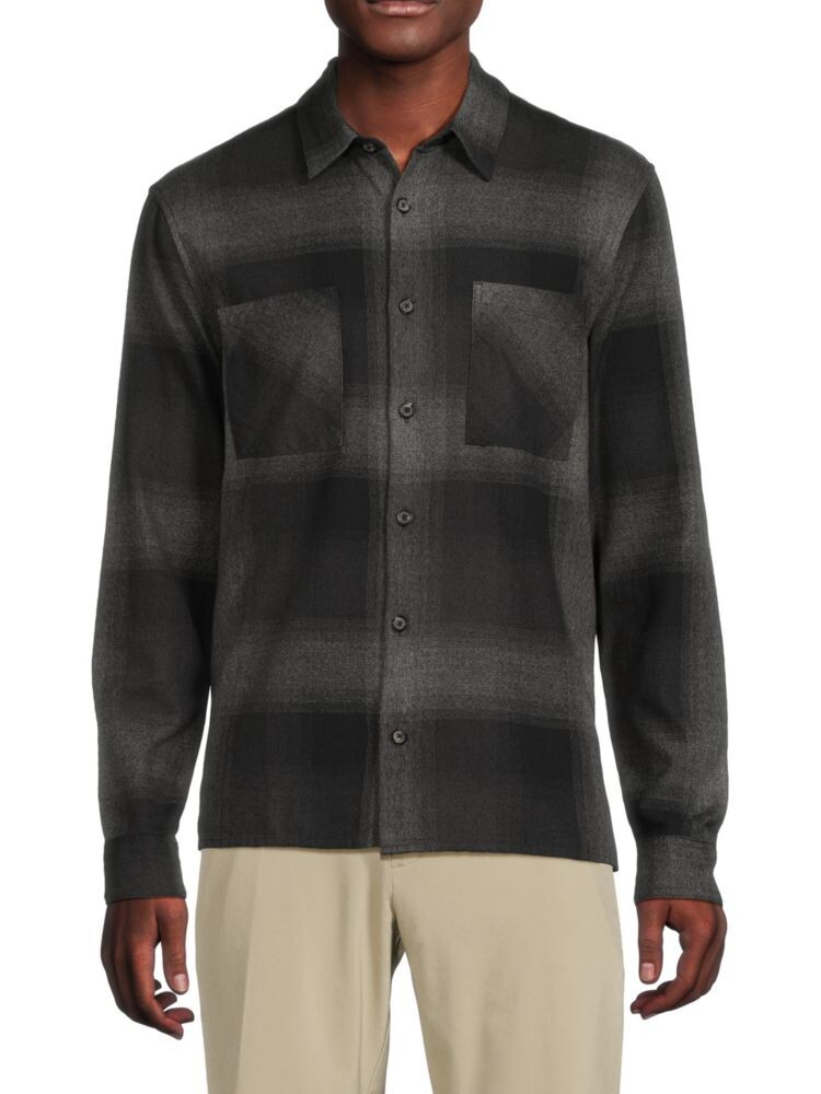 

Рубашка в клетку Cole с нагрудным карманом John Varvatos, черный