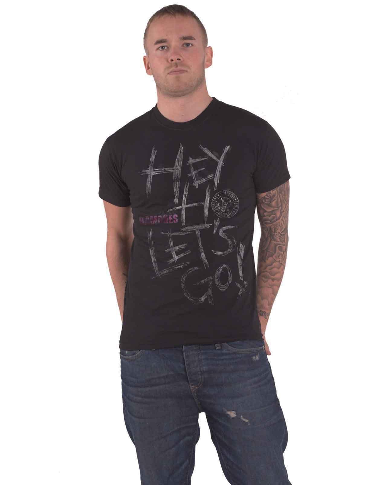 цена Эй Хо, поцарапанная футболка Ramones, черный