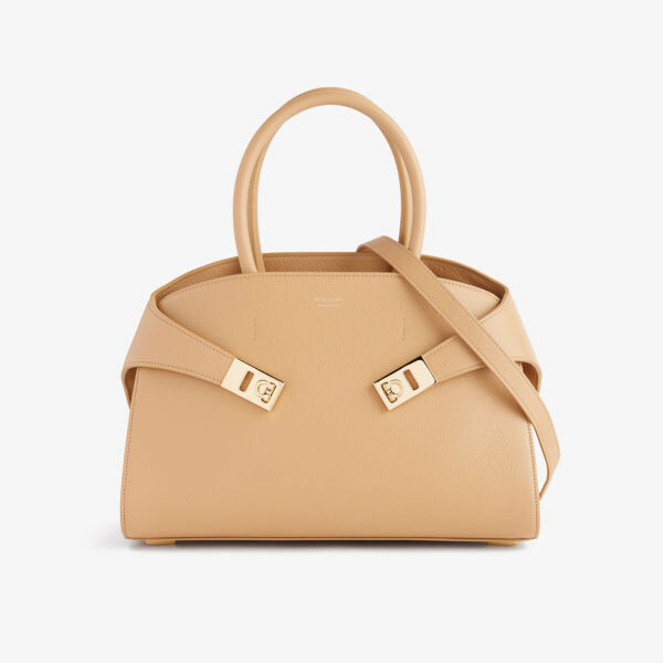 

Кожаная сумка Hug с верхней ручкой Ferragamo, оранжевый