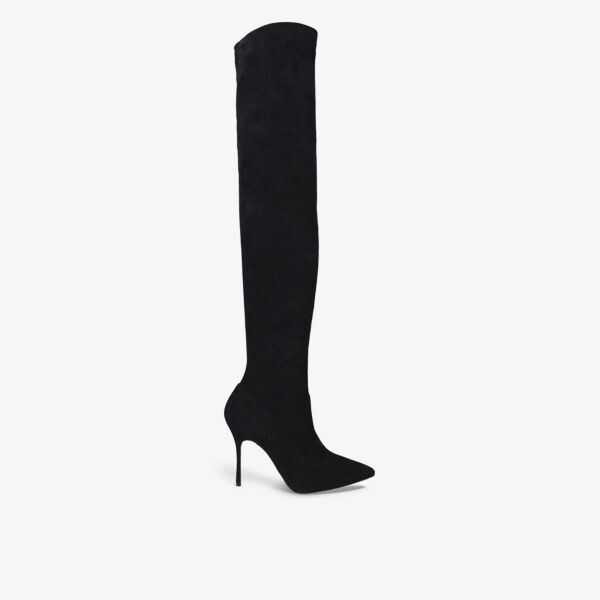 

Замшевые ботинки Pascalarehi на каблуке до бедра Manolo Blahnik, черный
