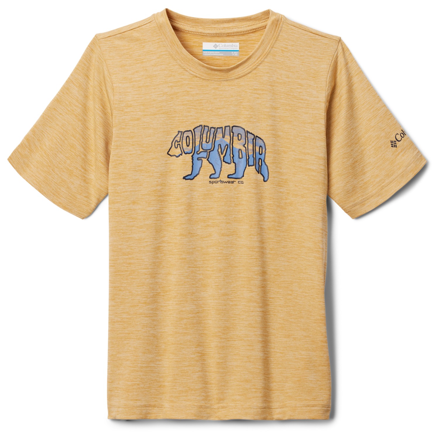 цена Функциональная рубашка Columbia Kid's Mount Echo Graphic Shirt S/S, цвет Light Camel/Bearly Stroll