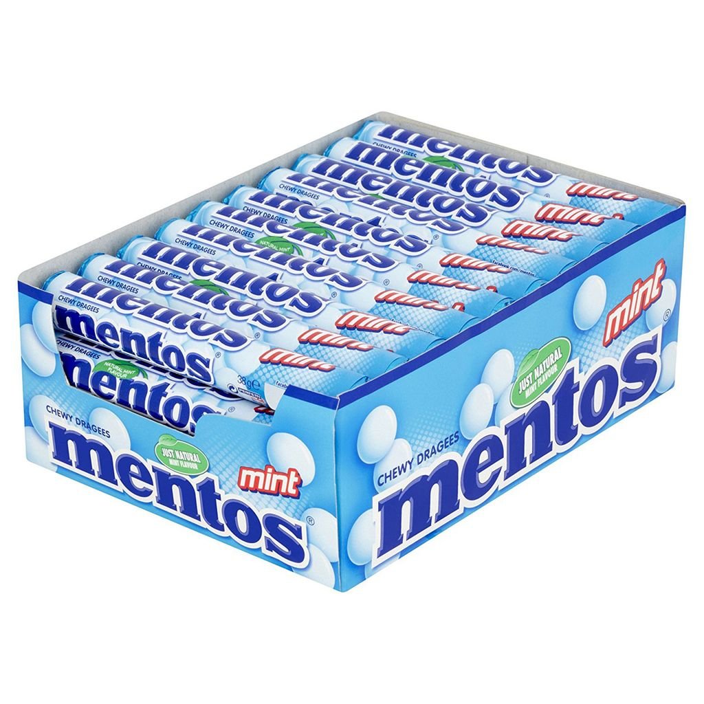 

Mentos Kaudragees Мятный прилавок со свежим вкусом, 38 г, упаковка по 40 шт. Cfp Brands