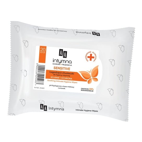 

АА, Салфетки для интимной гигиены Intimate, Sensitive, 20 шт., AA