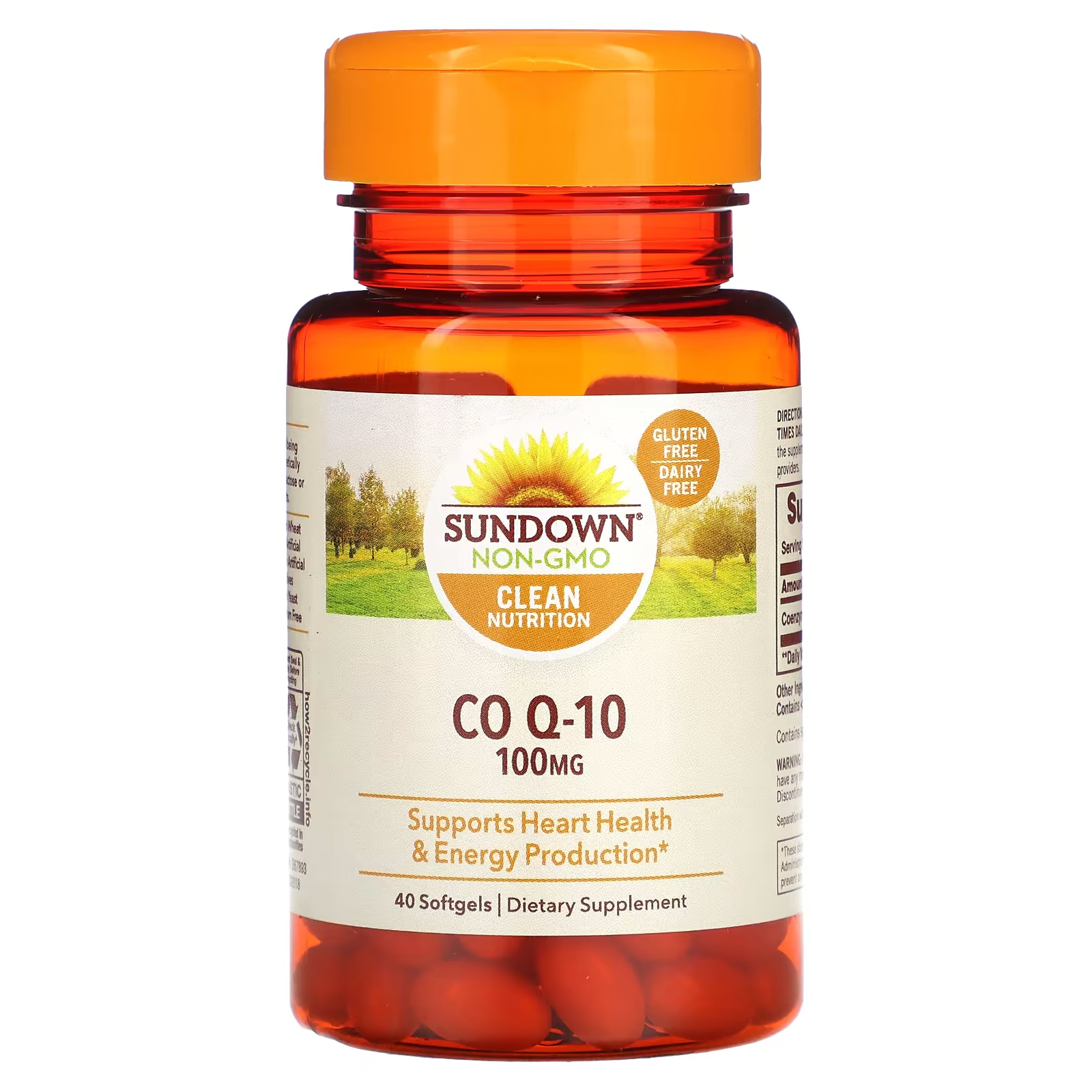 Пищевая добавка Sundown Naturals Со Q-10, 100 мг, 40 мягких таблеток sundown naturals co q 10 100 мг 100 мягких таблеток