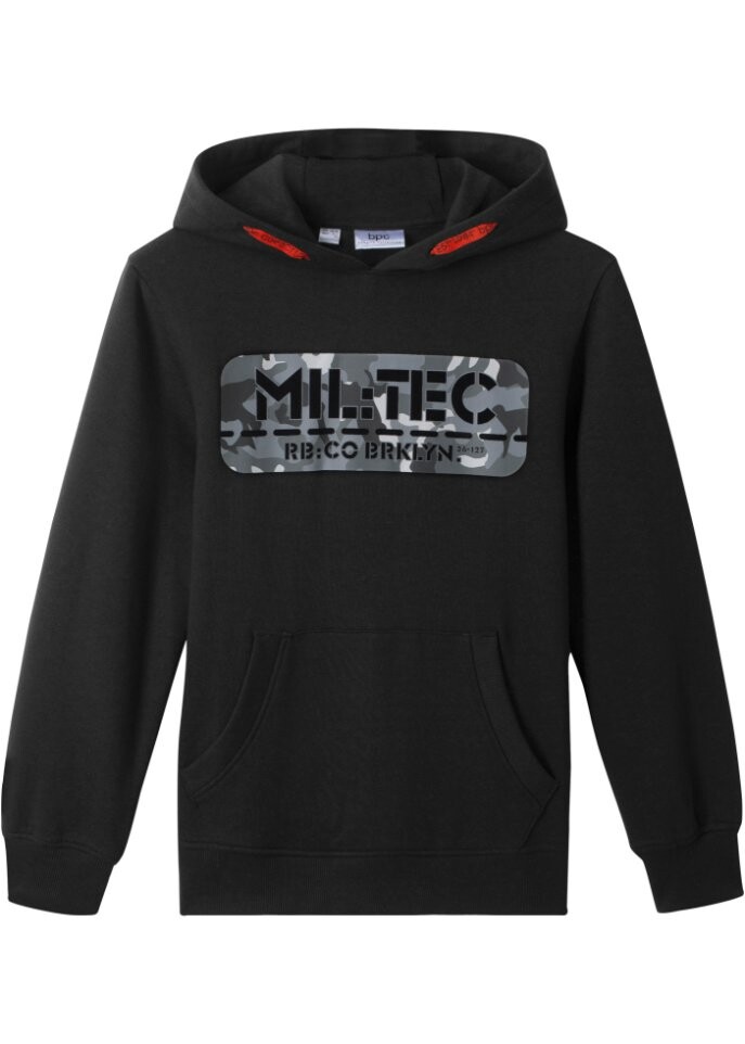 

Толстовка с капюшоном из органического хлопка для мальчика Bpc Bonprix Collection, черный