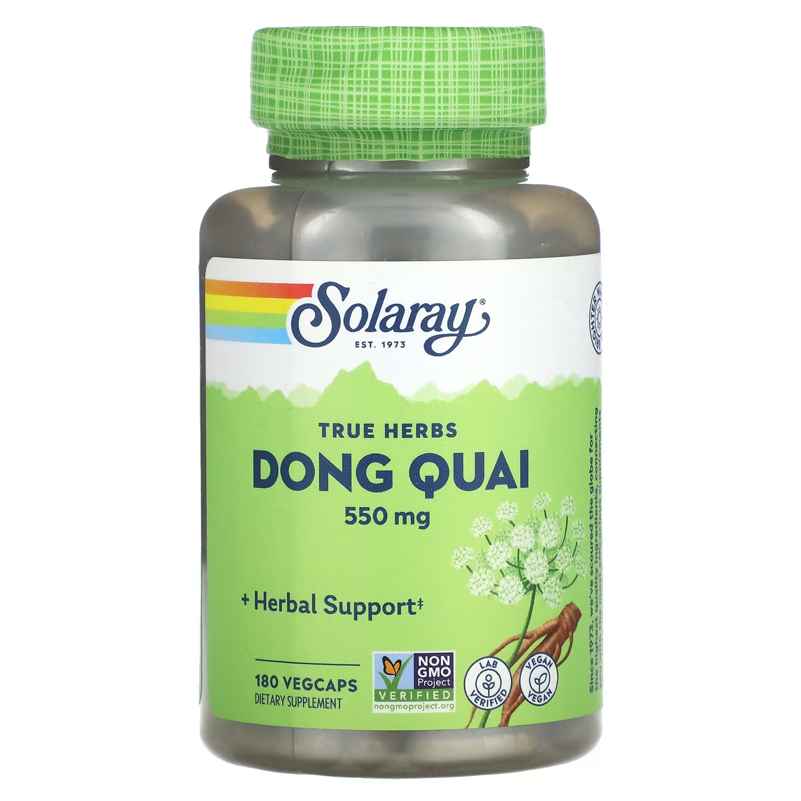 Solaray True Herbs Dong Quai 550 мг 180 растительных капсул solaray true herbs водоросли 550 мг 180 растительных капсул