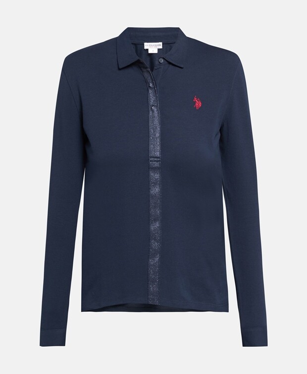 

Рубашка-поло с длинными рукавами U.S. Polo Assn., синий