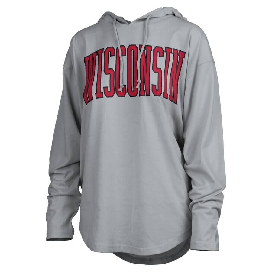 

Футболка с длинным рукавом Pressbox Wisconsin Badgers, серый