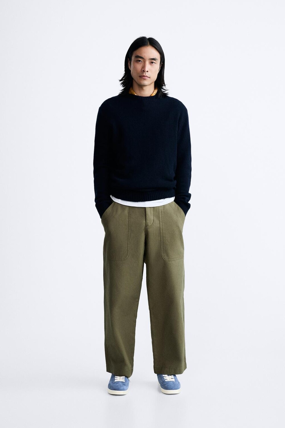 

Кроссовки из замши ZARA, синий