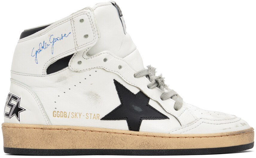 

Бело-черные кроссовки Golden Goose Sky-Star