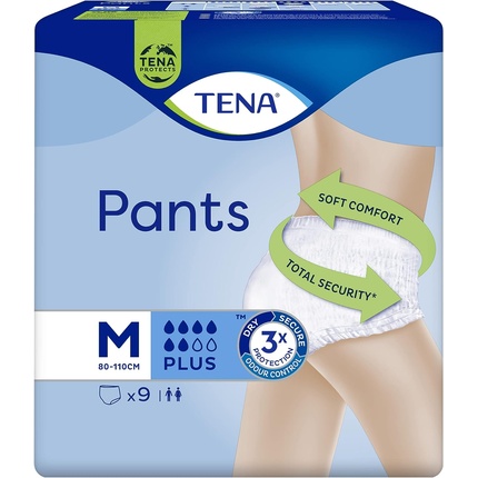 Впитывающие брюки Tena Plus Medium, 9 шт., м цена и фото