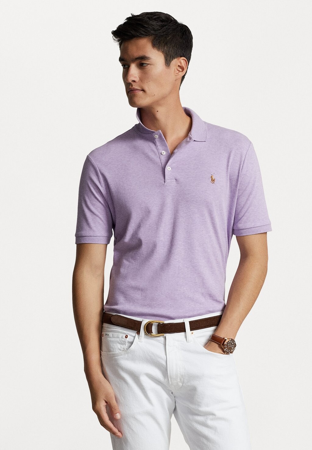 

Поло Short Sleeve Polo Ralph Lauren, цвет pastel purple heather