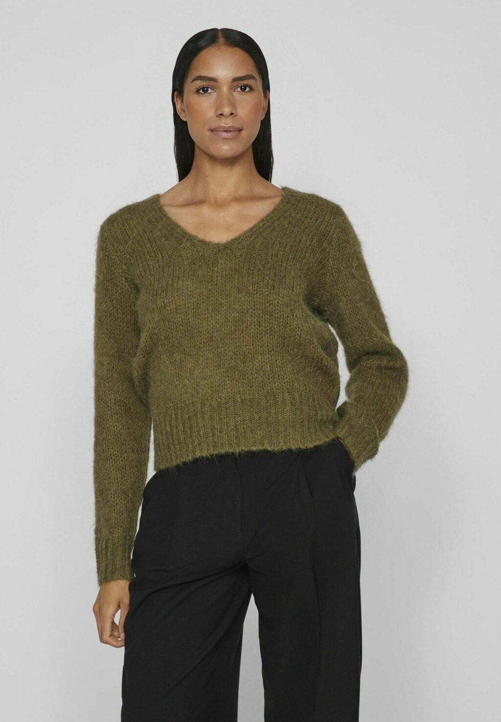 

Свитшот VILA ROUGE МИШ, цвет burnt olive
