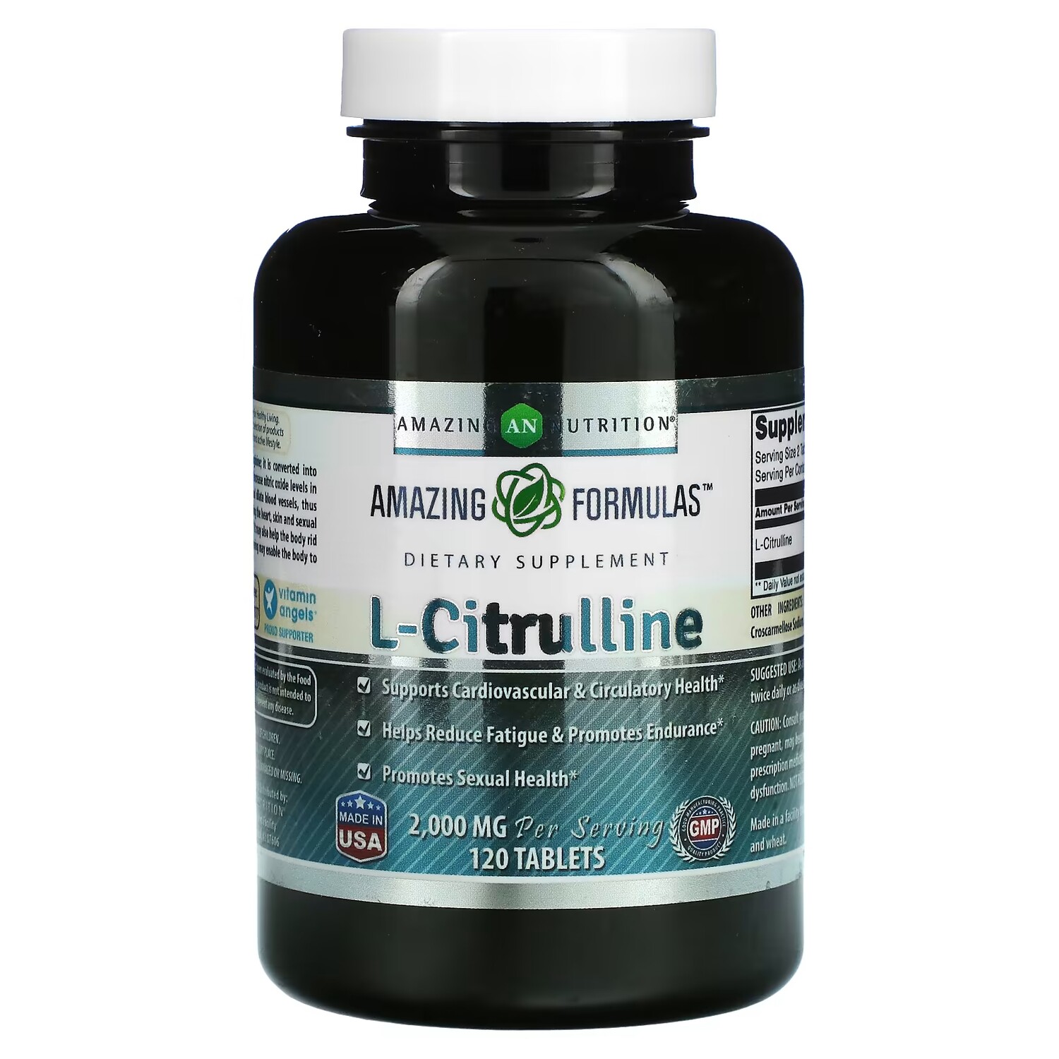 

L-цитруллин Amazing Nutrition 2000 мг, 120 таблеток