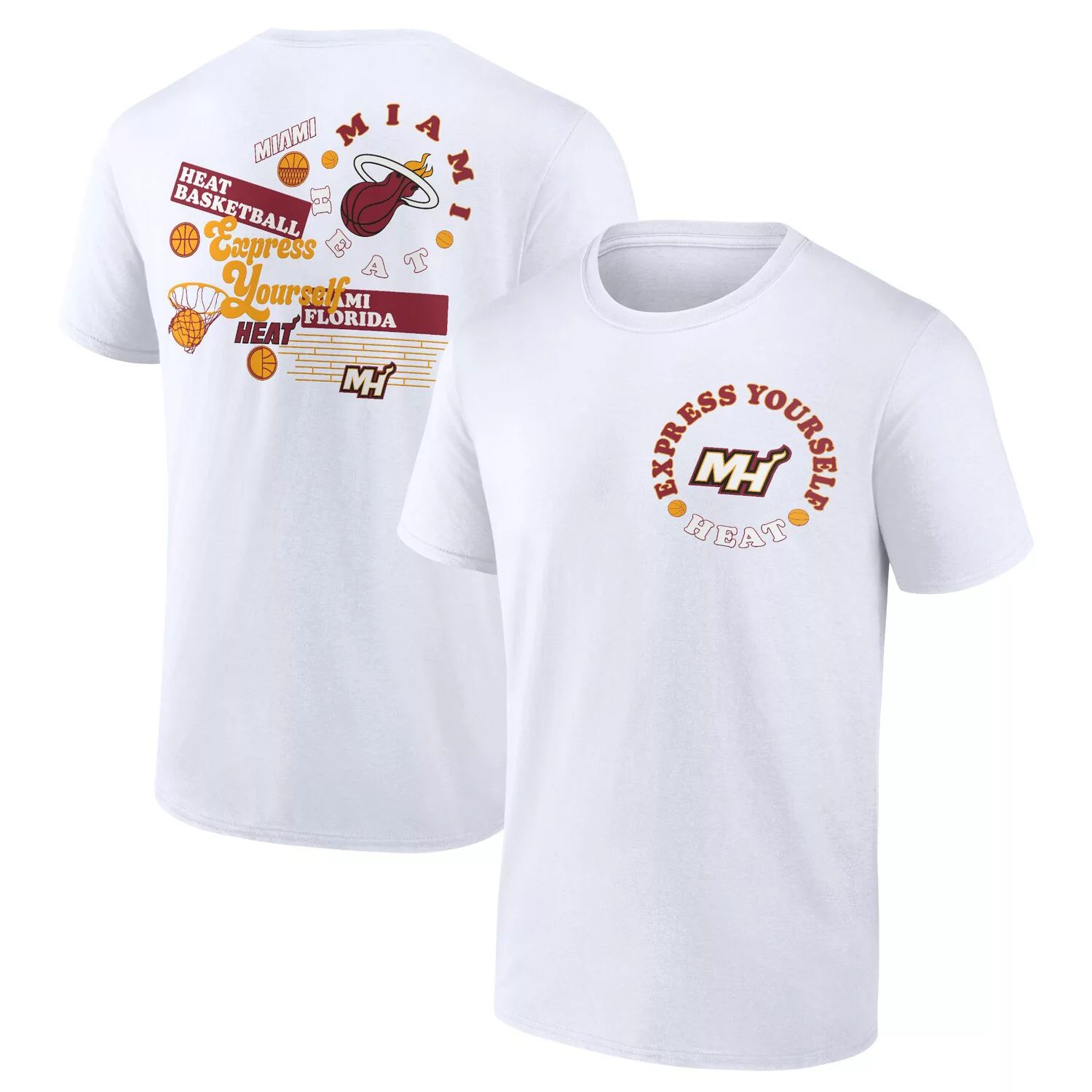 цена Мужская белая коллективная футболка с логотипом Miami Heat Street Fanatics