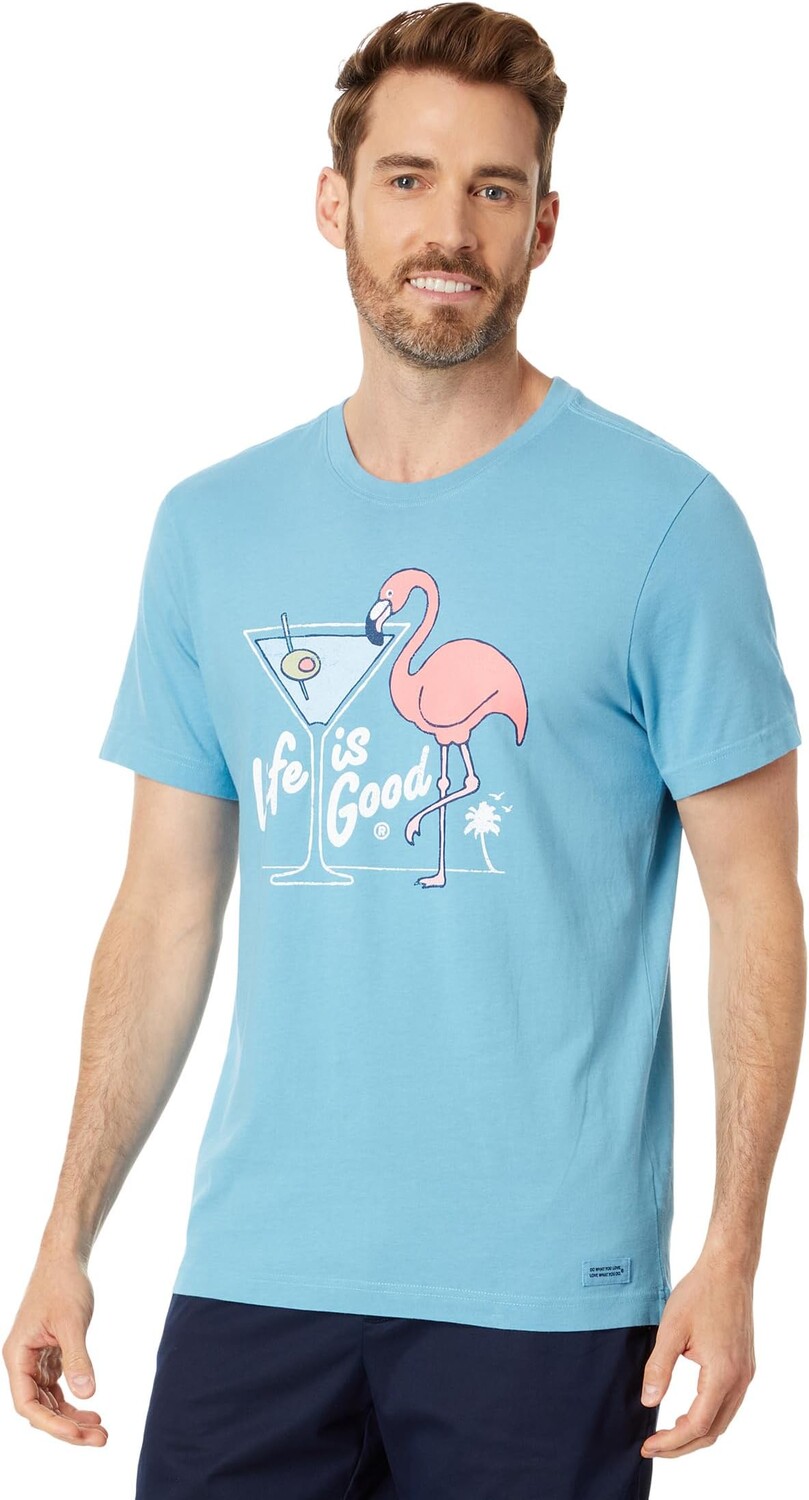 

Футболка Flamingo Martini с короткими рукавами Crusher Life is Good, цвет Cool Blue