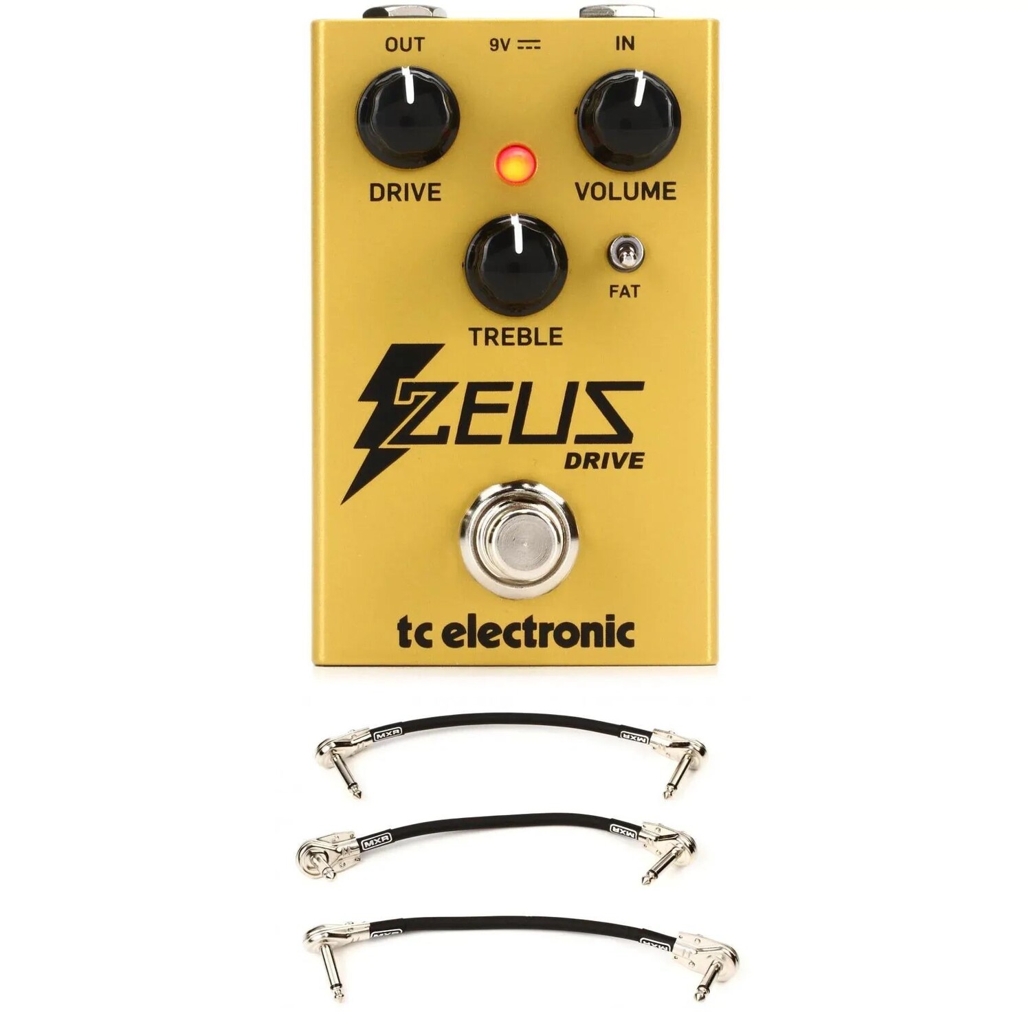 

Педаль Overdrive TC Electronic Zeus Drive с 3 соединительными кабелями