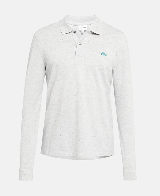 

Рубашка-поло с длинными рукавами Lacoste, светло-серый