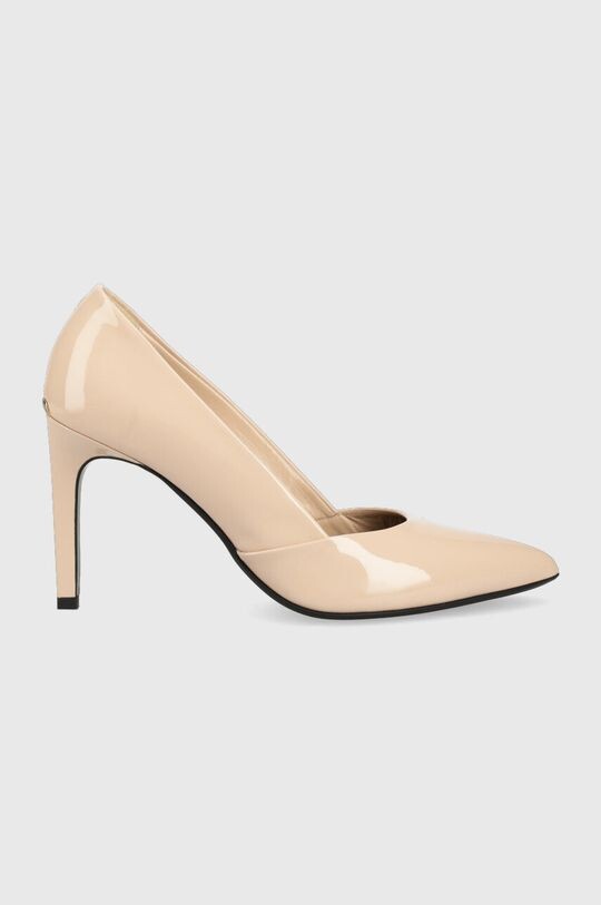 

Кожаные туфли на высоком каблуке HW0HW01633 Stiletto PUMP 90 - ПАТЕНТ Calvin Klein, бежевый