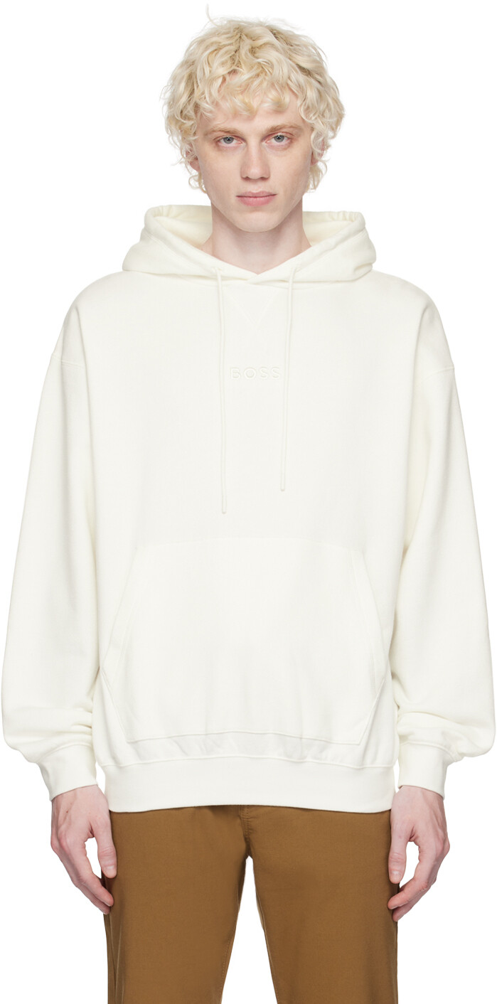 

BOSS Off-White худи с вышивкой