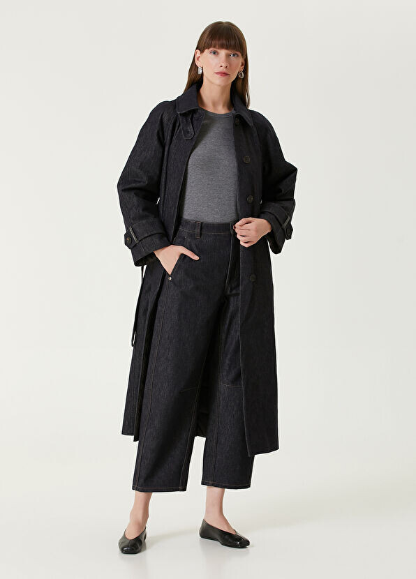 

Темные широкие джинсы Brunello Cucinelli, синий